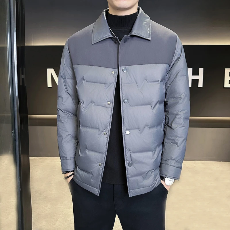 High Quality Men's Casual Lightweight White Duck Down Jackets 2025 Autumn Winter Youth Street Wear Warm Top Puffer Coat Clothing