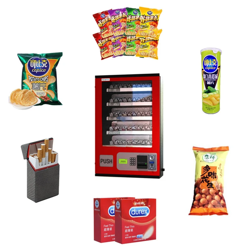 110V 220V Automatic Self-service Small Food Snack Cigarette Vending Machine for Sale