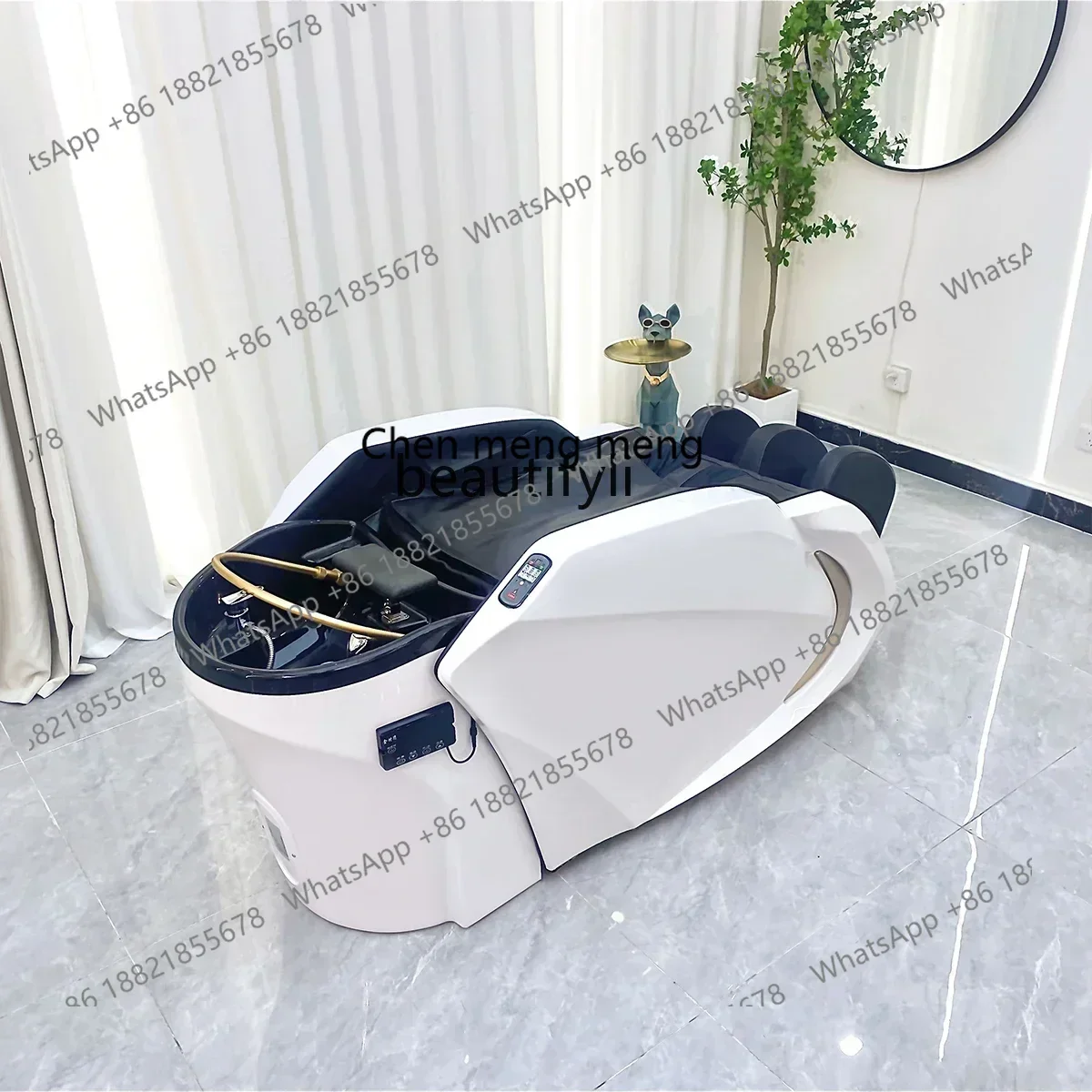New arrive Y Intelligent electric massage shampoo bed Barber shop Automatic water circulation fumigation head treatment bed