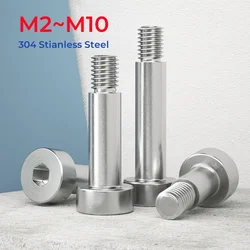 M2 M2.5 M3 M4 M5 M6 M8 M10 304 Stianless Steel Hex Hexagon Socket Cap Head Shoulder Roller Bearing Screw Bolt Light Bar