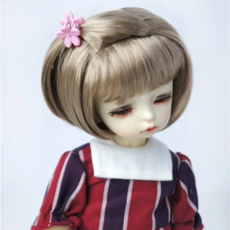 

Желтый синтетический парик YOSD Lati, волосы BJD, короткий пони, стрижка Бобо, тонкая челка, парики для кукол, 5-6 дюймов, 6-7 дюймов, 1/8, 1/6, OB11