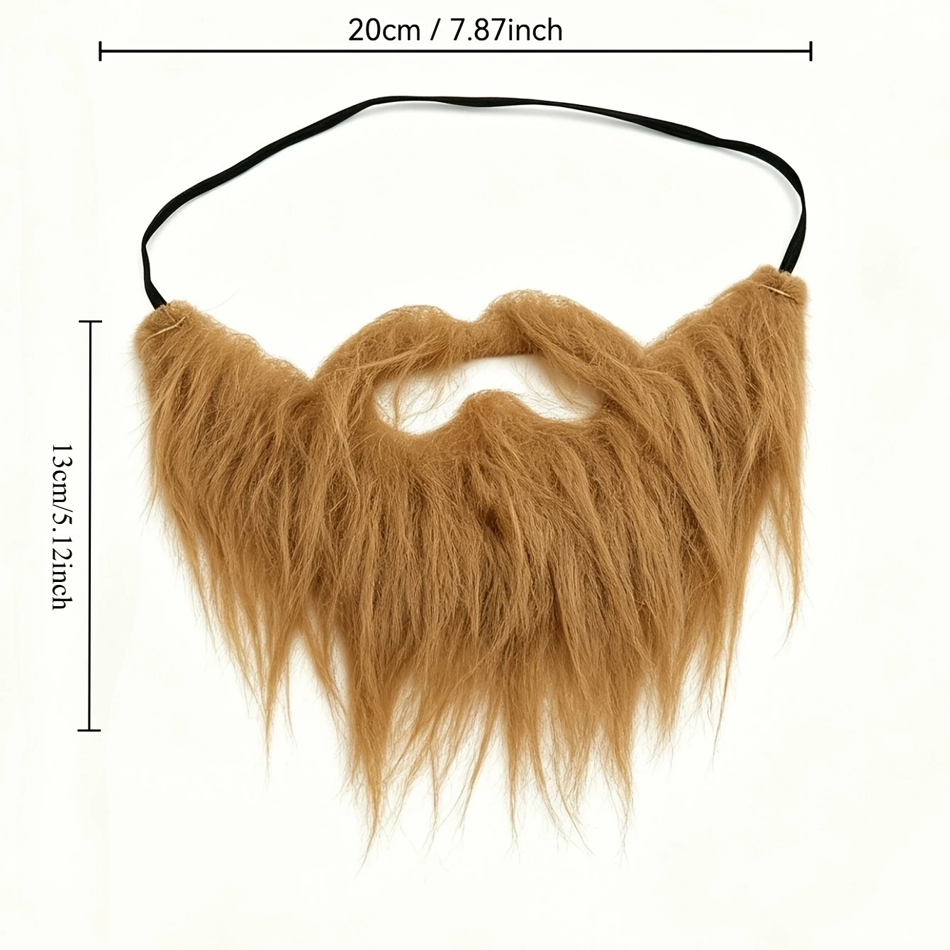 Clip-On Mustache,Realistic  Beard with Adhesive Clip-On,for Costume Parties Cosplay Themed Event Role Play Christmas Performance