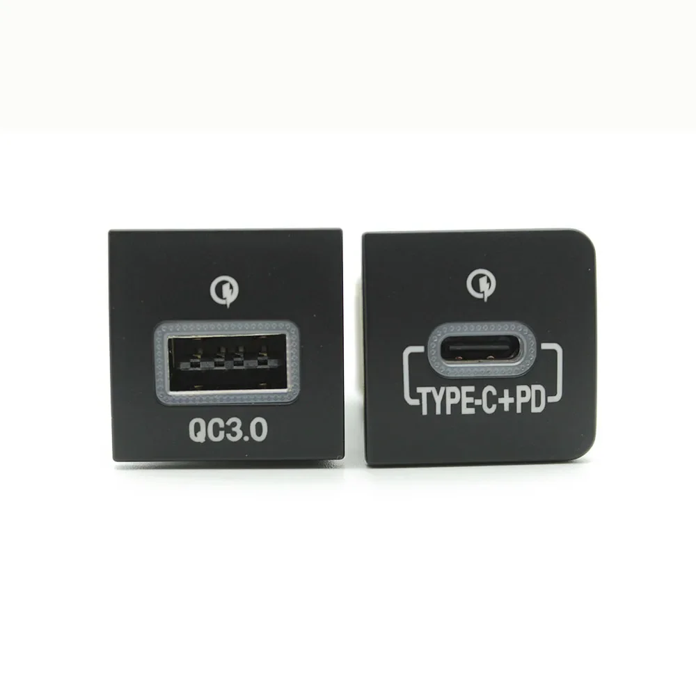 24 * 24 mm rotes LED-Autotelefon-Ladegerät, doppelter USB-Typ-C-PD-Schnellladeadapter für VW Golf 5 MK5 2004–2010, Zubehör – Detail 5