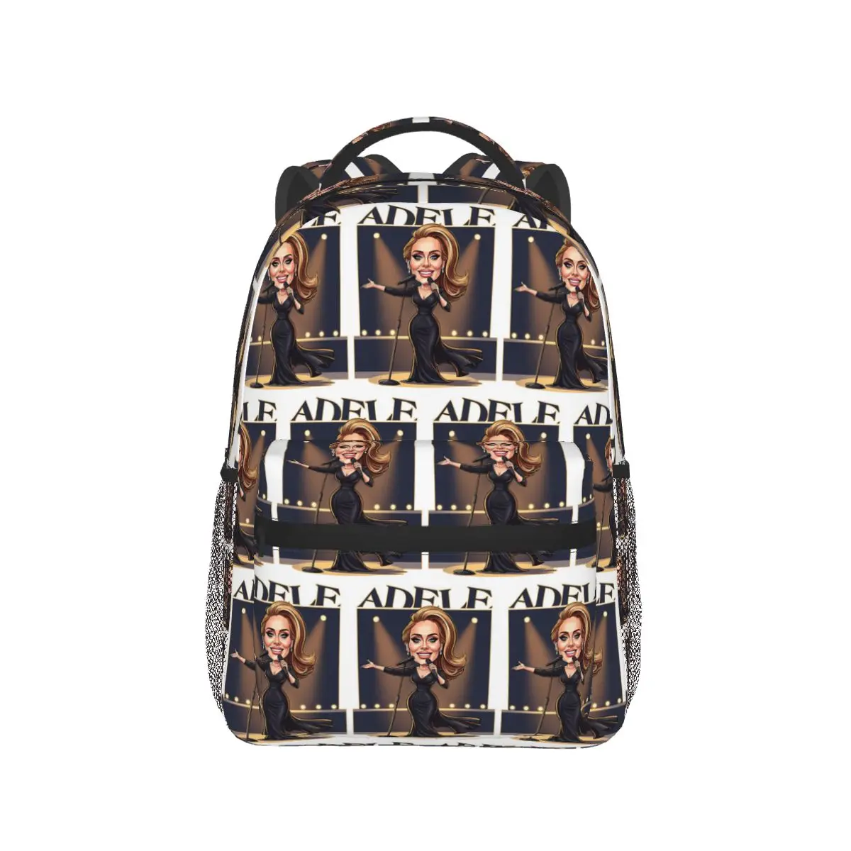 

Classic Caricature Of Adele Backpack Hot Sale Daypack Large Capacity Children BookBag School Bag Shoulder Bags for Men Women