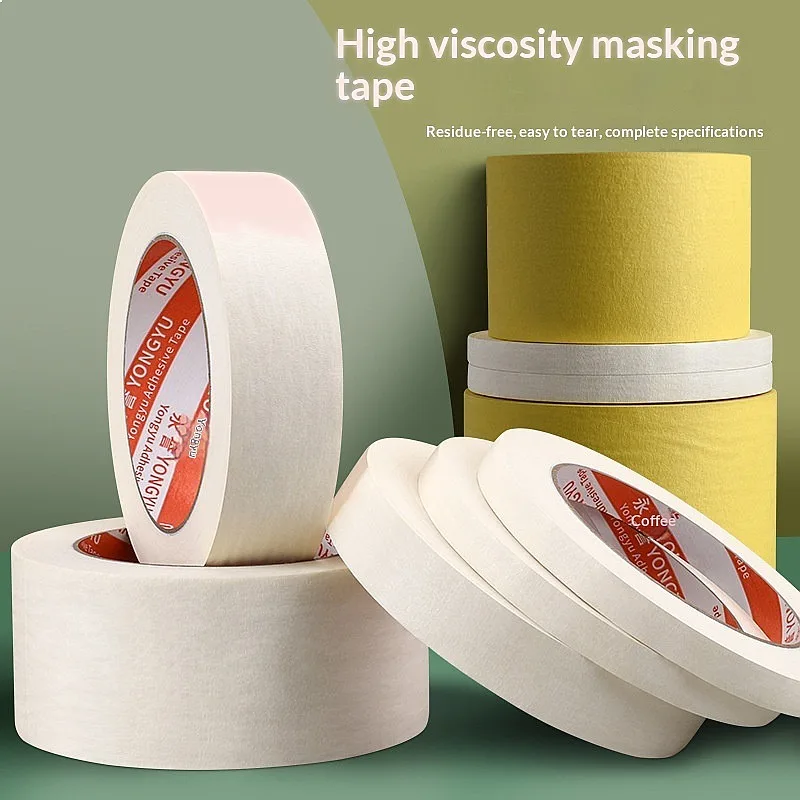High Stickiness White Masking Paper Tape, Easy Tear No Residue, Painting Decor