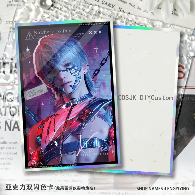 NEW Anime Love and Deepspace Caleb Rafayel Zayne Xavier Sylus Cosplay Cartoon Colored Paper Collection Signature Card Gift