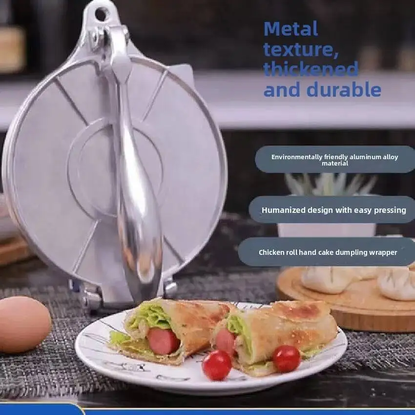 

Damaly, Aluminum Stainless Steel, Versatile, Manual, Tortilla Dough Press, Kitchen Tools