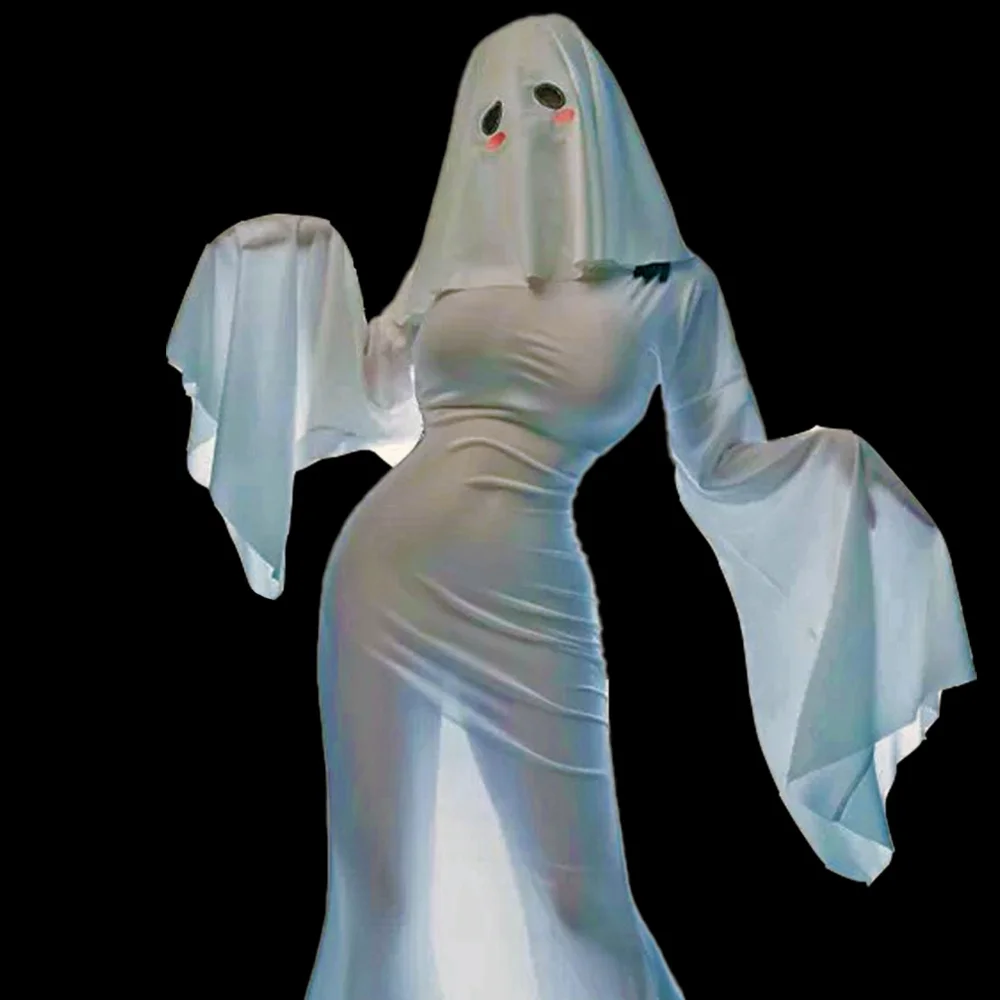 

Ручная работа CJG-067 1/6 масштаб женщина-солдат прозрачный белый комплект для девочек косплей комплект костюм призрака повязка на голову 12 дюймов модель экшн-фигурки ﻿