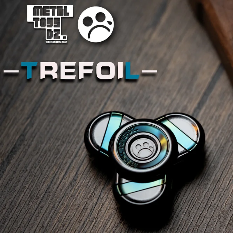 

Metal Toys Dz.Trefoil Zirconium (Ltd.199) Fingertip Gyro Stress Toy Finger Spinner Office Desk Accessories Anxiety Toy