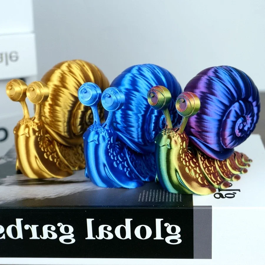 6cm/10cm Colorful Snail Animal Figure Desktop Decoration Articulated  Figure Ornament Funny Doll 3D Printed Toy Gift