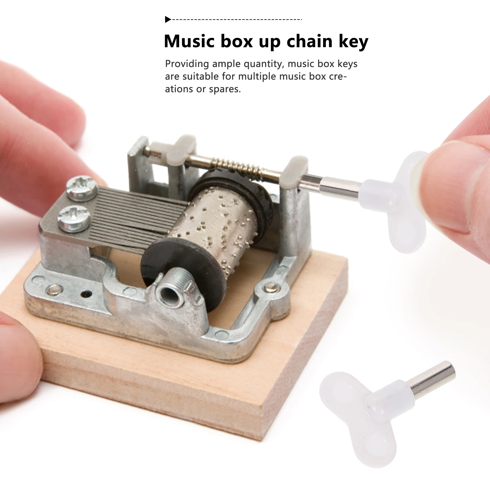 

10Pcs Metal Winding Keys for Music Box Replacement Butterfly Shaped DIY Accessories Musical Box Repairing Handle Smooth