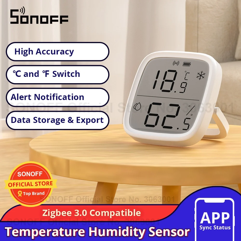 مُستشعر درجة الحرارة والرطوبة الذكي SONOFF SNZB-02D بشاشة LCD: تقييم شامل وتطبيق عملي في المنزل الذكي