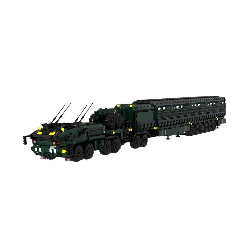DF-71 Missile Launch Vehicle Model MOC Building Bricks War Equipment Modular Technology Gifts Holiday Assemble Toys Suit Display