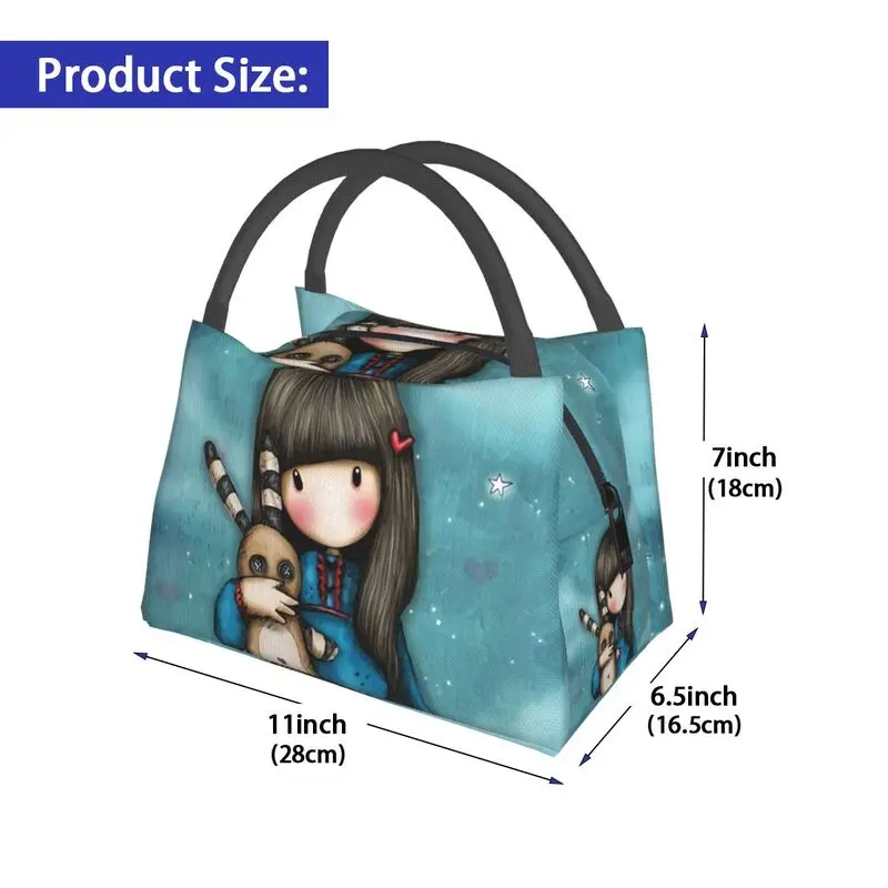 Gorjuss Girls Lunch Bag uomo donna Cooler Warm Insulated Lunch Box per Picnic Camping Work Travel