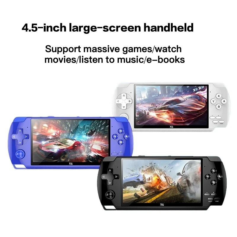 

Pocket PSP game console X6 foreign trade arcade children's nostalgic retro 4.3 inch FC handheld GBA handheld NES