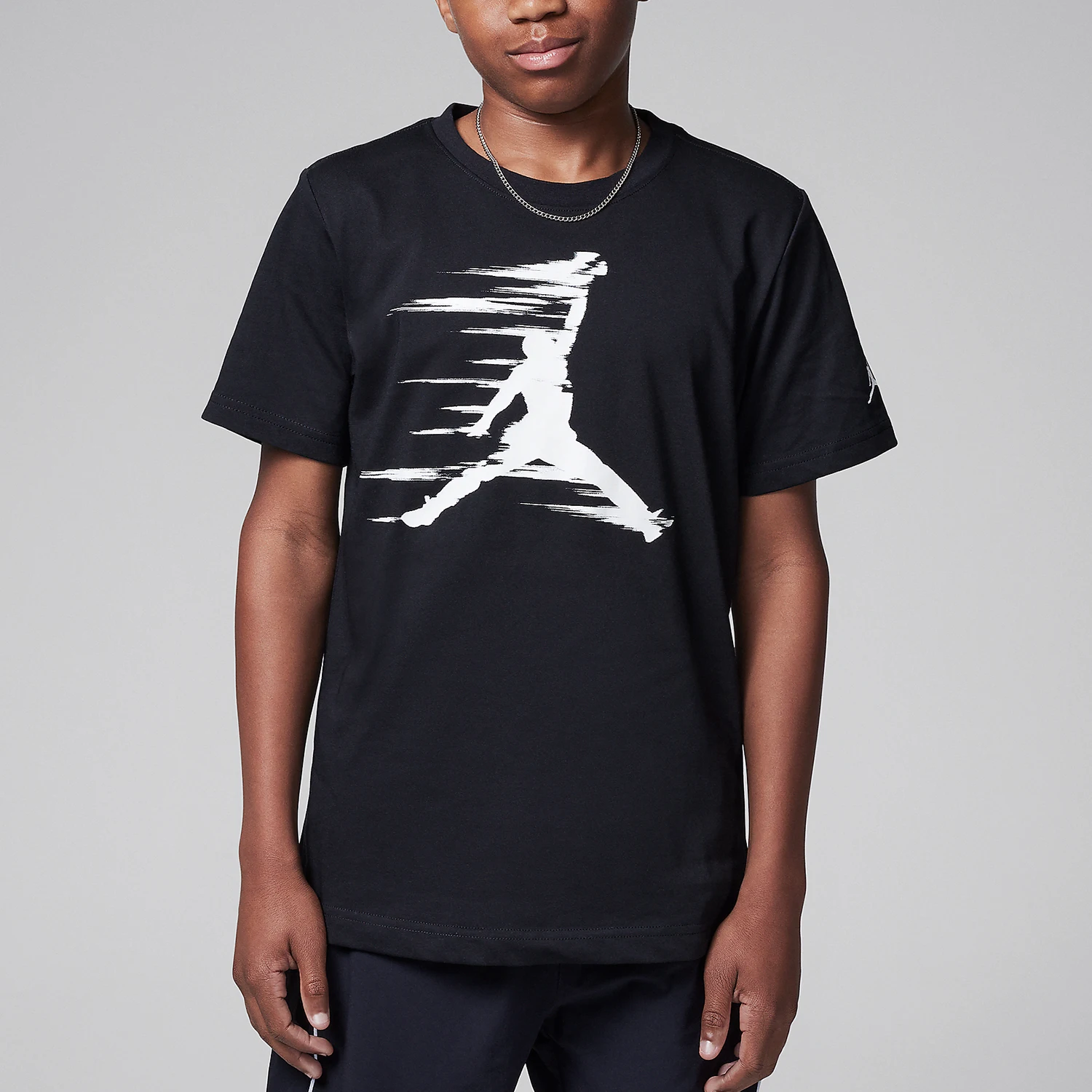 

Nike genuine JORDAN children's knitted printed casual sports short sleeved T-shirt HQ7121-010