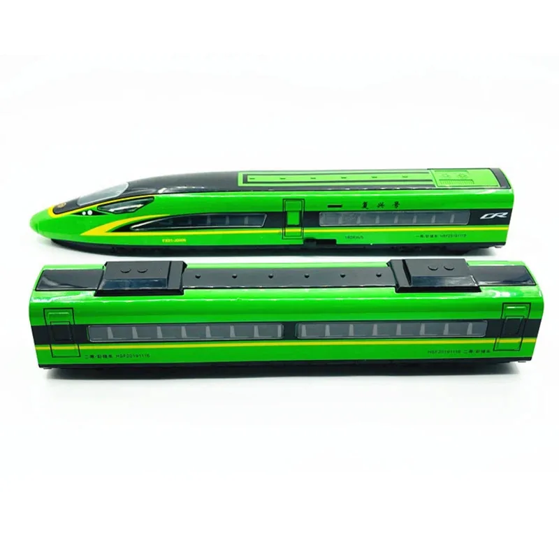 TOPMAYA 고품질 1:87 합금 이중 섹션 고속철도 모델, 시뮬레이션 된 빛과 소리 기차 장난감, 절묘한 선물, 전체