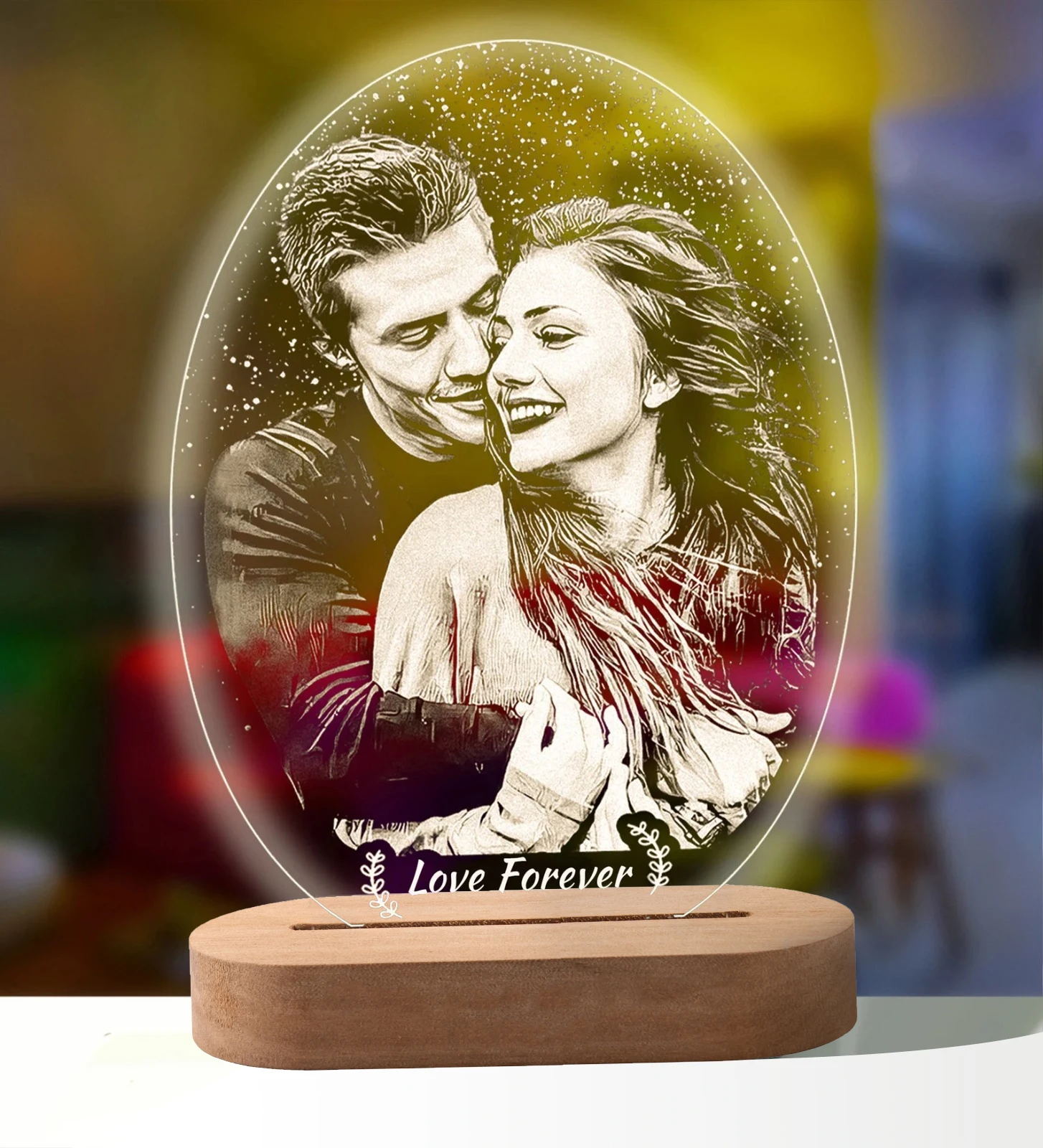 3D Photo Lamp Personalized Custom Photo And Text Customized Valentine\'s Day Wedding Anniversary Birthday 3D Night Light Gifts