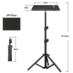 Universal Projector Tray Stand Adjustable Desktop Shelf Laptop Stand Telescopic Live Broadcast Tripod Camera Projector Holder