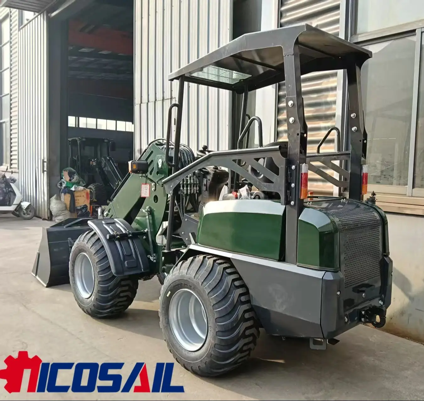 

Chinese Epa engine front-end telescopic arm mini wheel loader with different attachments