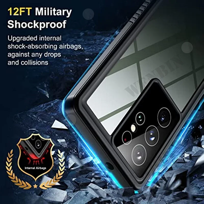 IP68 Waterproof Case For Samsung Galaxy S24 S23 Ultra Plus S21 FE A54 A34 A14 A53 Full Protection Heavy Duty Shockproof Cover