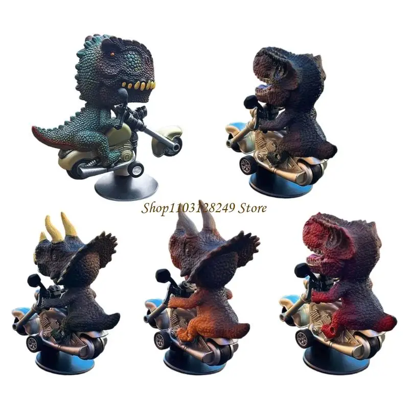 

N5KD Assorted Dinosaur Animal Car Dashboard Ornaments Featuring Inertia Drift Capability