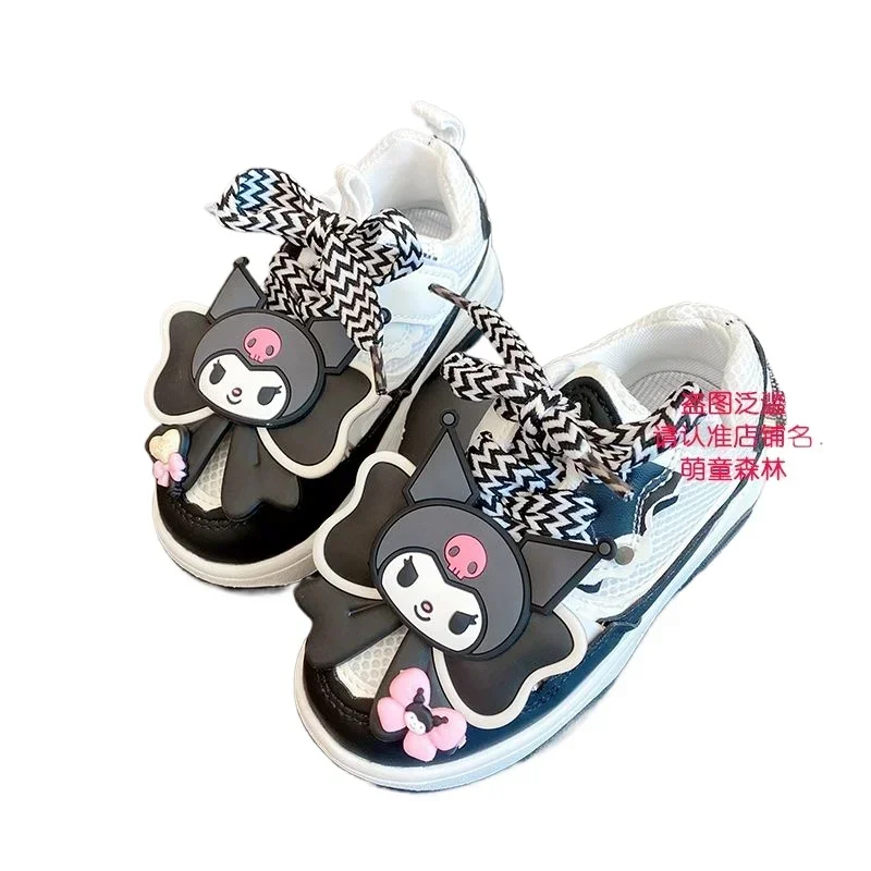 

Kuromi Pendant Cute Cartoon Children Board Shoes Ins Kawaii Sanrio Anime Sports Casual Sneakers Baby Fashion Gifts Toys