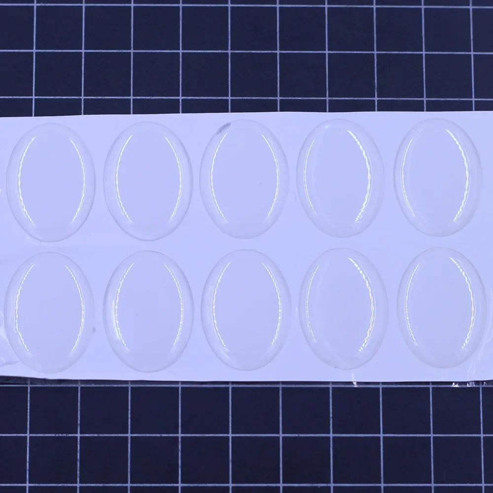 20 個クリアオーバル 3D エポキシ樹脂ステッカー高透明ドームカボションジュエリー DIY 所見 25 × 18 ミリメートル