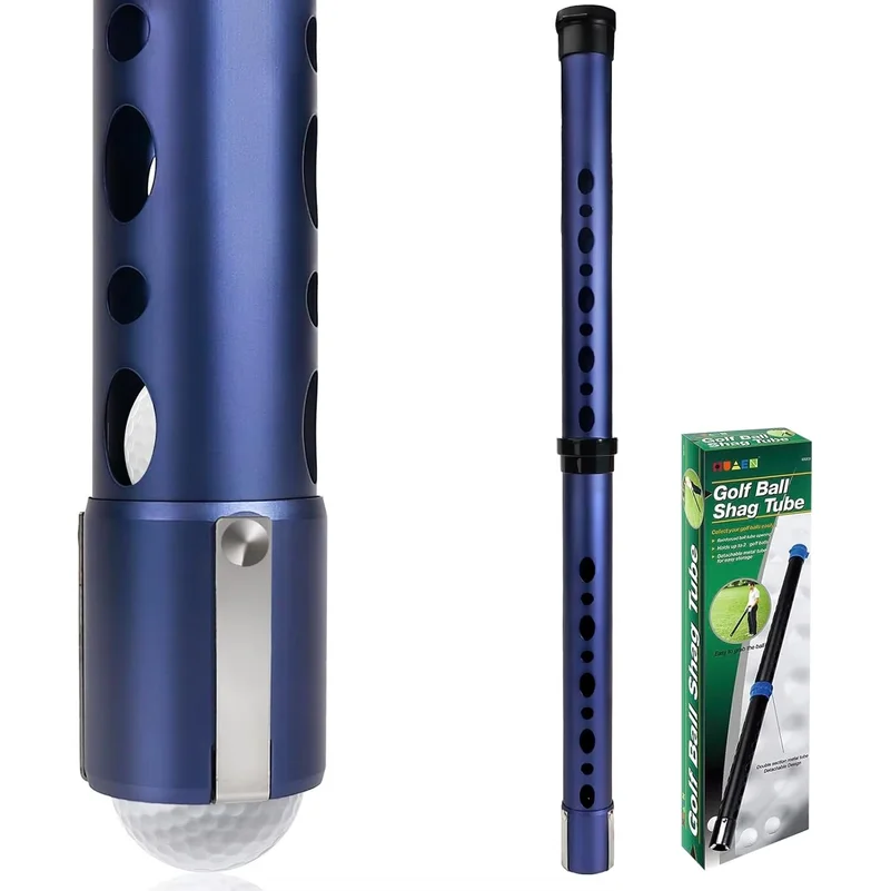 Golf Ball Picker Upper Aluminium Alloy Golf Ball Retriever Shag Tube, Golf Ball Shagger Holds 20 Golf Balls Retriever Tool Golf