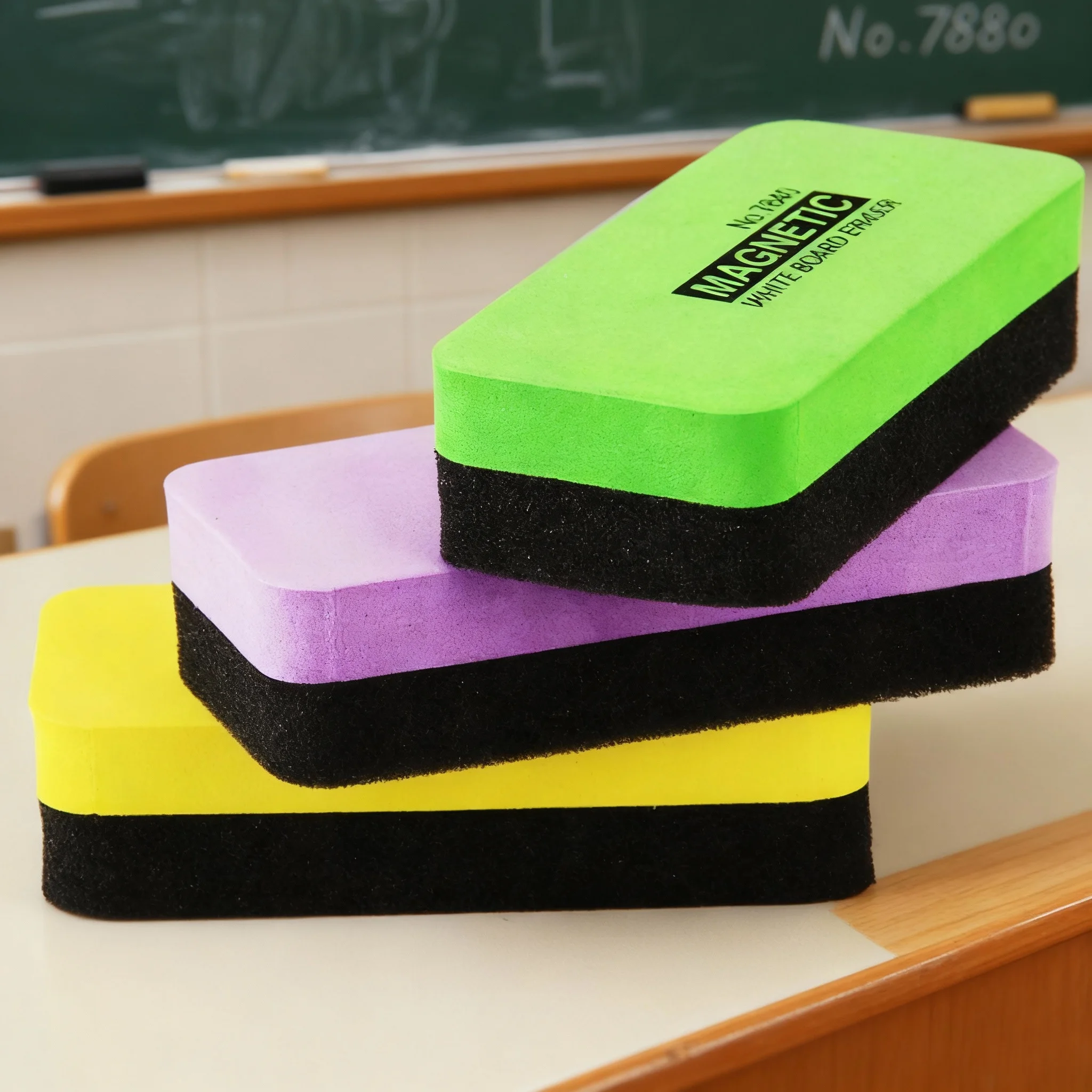 NEW High-end 1PC Magnetic Blackboard Chalkboard Whiteboard Eraser Cleaner Dry Wipe Marker Pen Duster White Black Chalk Board