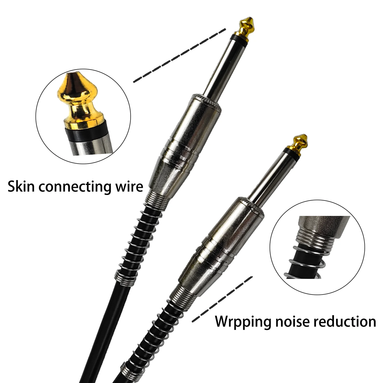 Miwayer 3M/5M/10M Electric Guitar Cable, No Noise Shielded Bass Cable with Metal 6.35mm Connector for Effects Pedals Connection