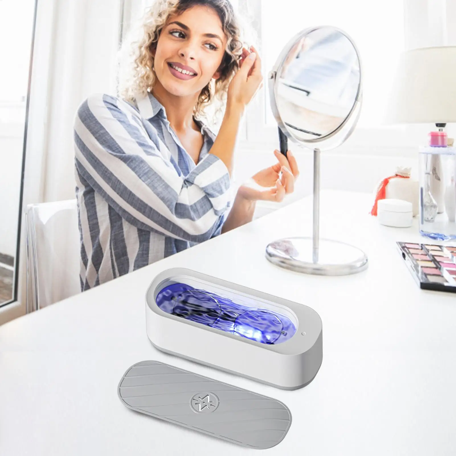 Mini Vibration Cleaner Jewelry Cleaning Machine Lightweight Cordless Ultrasonic Cleaner Machine For Glasses Dental Devices