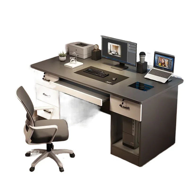 Premium Computer Desk Desktop with Drawers Home Simple Office Desk Chair Bedroom Table Workbench