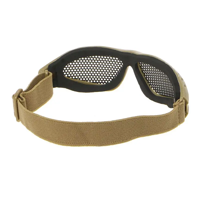 Motorbike Airsoft Eye for Protections Goggles Not Fog Meshes Metal Glass(The color of the strap is random)