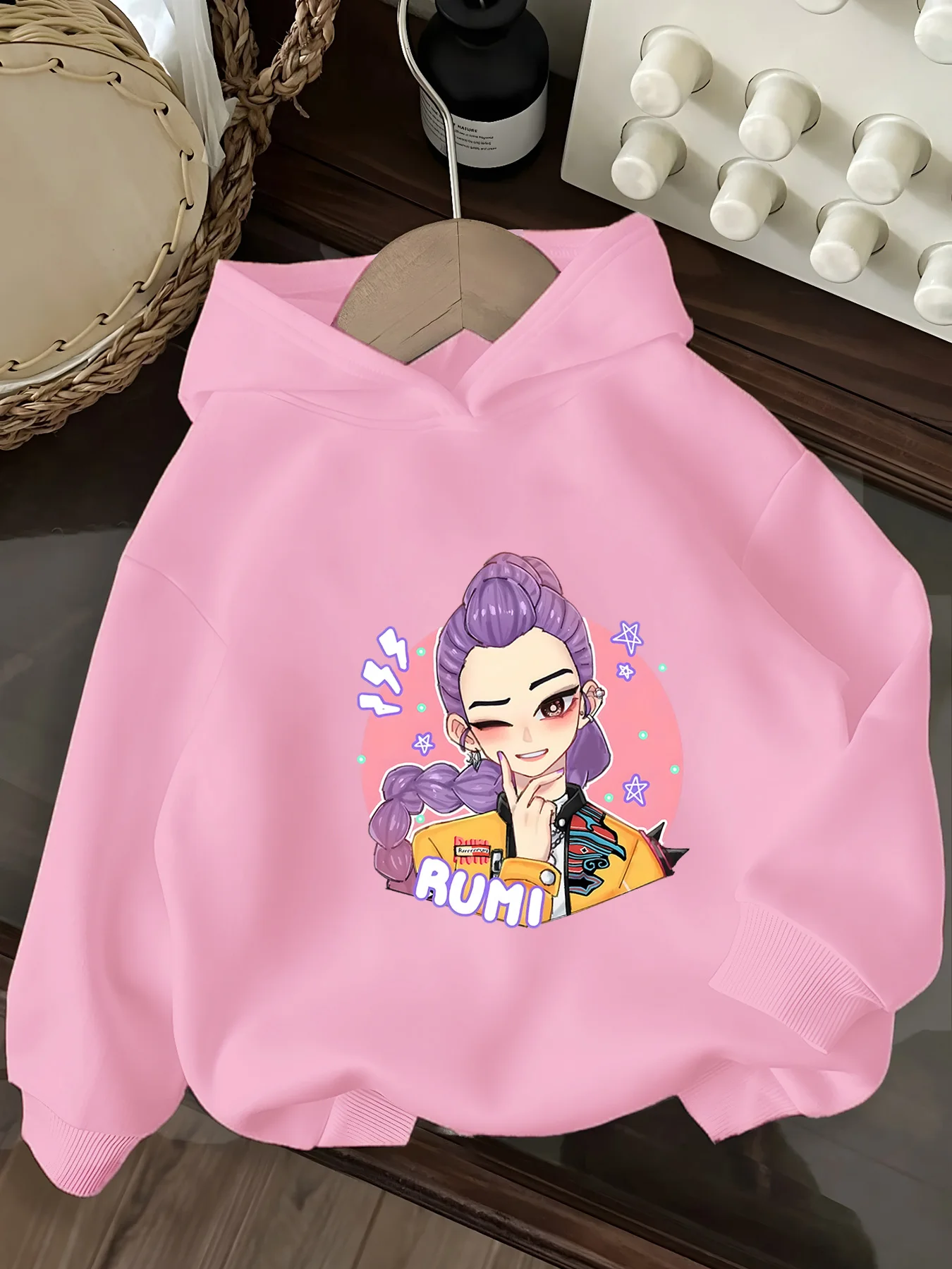

printed girls hooded sweater children suitable for young girls and students boy party special clothing 120-160 cm