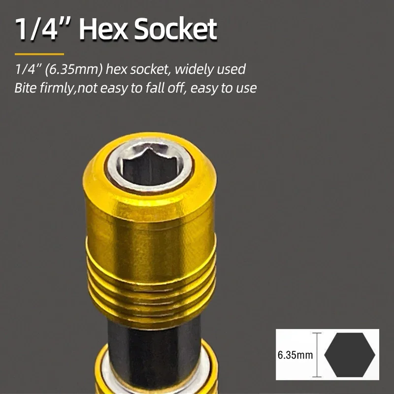 Portable Double Head Screwdriver Bit Holder - 1/4" Hex Quick Release Extension Rod for Electric Drill & Power Tools image 6