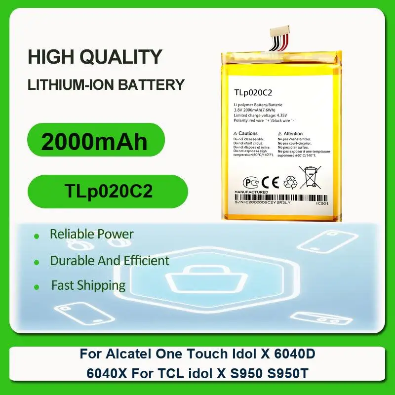 Аккумулятор для Alcatel Pixi 4 6.0 OT 9001A 9001X 9001D 8050D OT-8050 One Touch 997 997D Pop C5 5036 5036D 5037 5037X 5037A 5037D