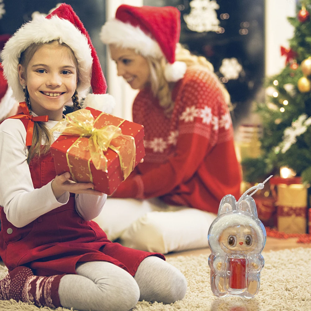 

Transparent Protective Case Elf Doll Cover Plastic Cute Elf Plushie Display Cover for Labubu