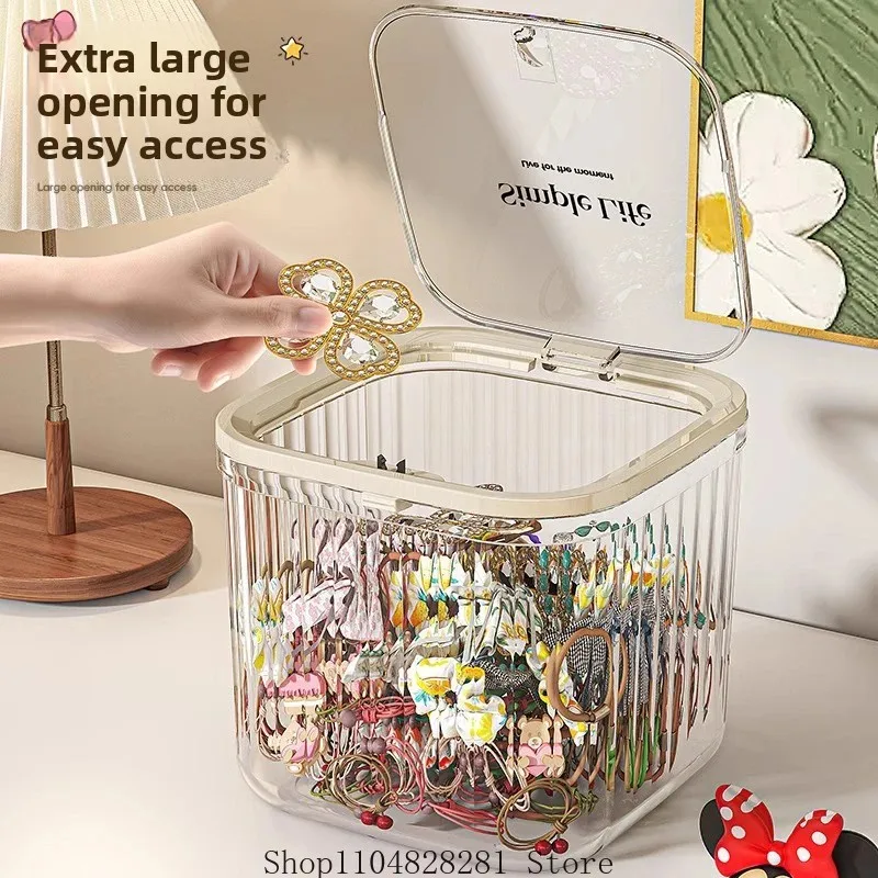 صندوق تخزين إكسسوارات شعر الأطفال، ربطات شعر للأطفال، مشابك شعر للفتيات، أربطة مرنة، مجوهرات، صندوق صغير، مادة بلاستيكية