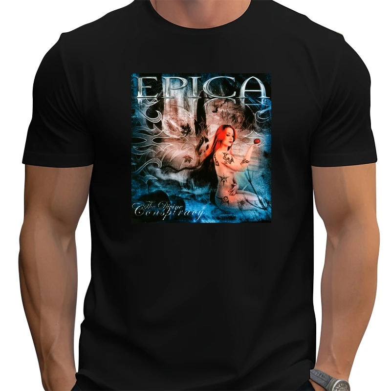 

Летняя модная футболка с короткими рукавами Epica The Divine Conspiracy, новая футболка