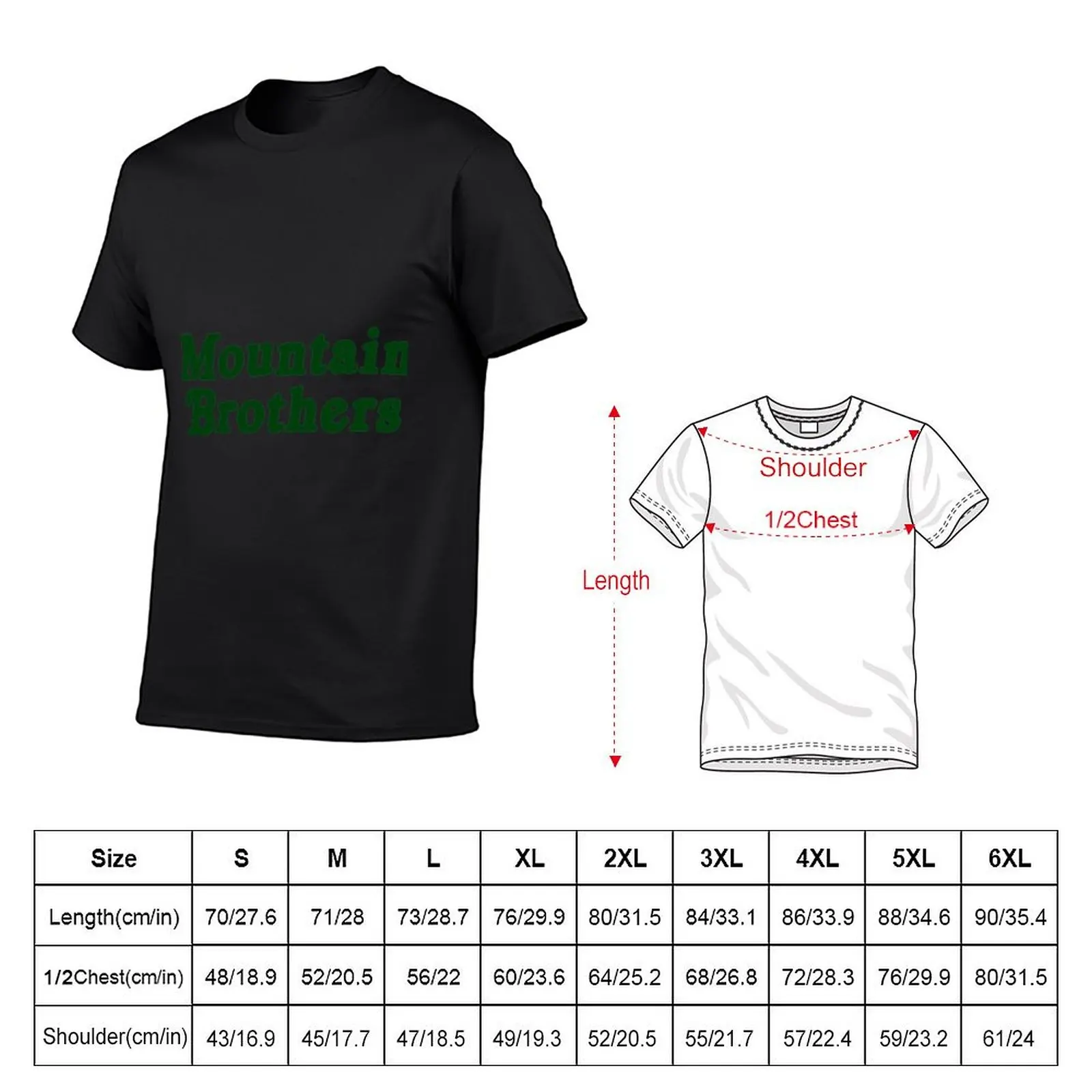 Mountain Brothers T-Shirt korean fashion sublime animal prinfor boys Aesthetic clothing Men's t-shirts