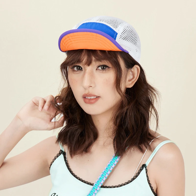 Flat-brimmed Baseball Caps For Women Men Portable 5-panel Thin Sunscreen Hat Quick-drying Breathable Outdoor Baseball Caps