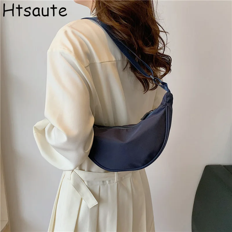 

Mini Handbag Nylon Solid Crossbody Bags for Men Women Adjustable Long Strap Chest Bag Zipper Fanny Pack for Travel Workout