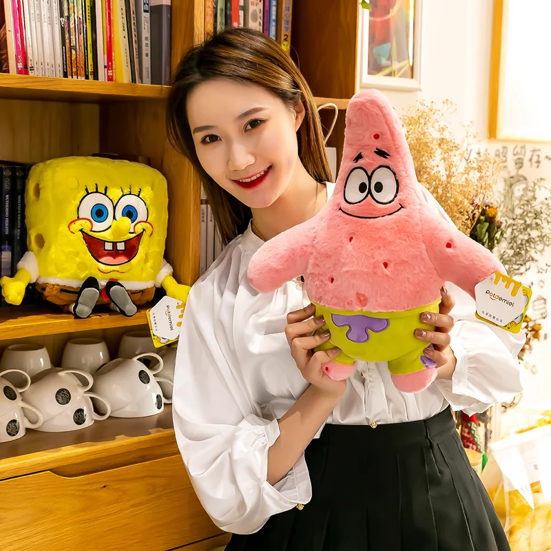 SpongeBob SquarePants Patrick Star Plush Toy Throw Pillow Cartoon&Cute Stuffed Toy Doll Car Decorations Birthday Gift For Girl
