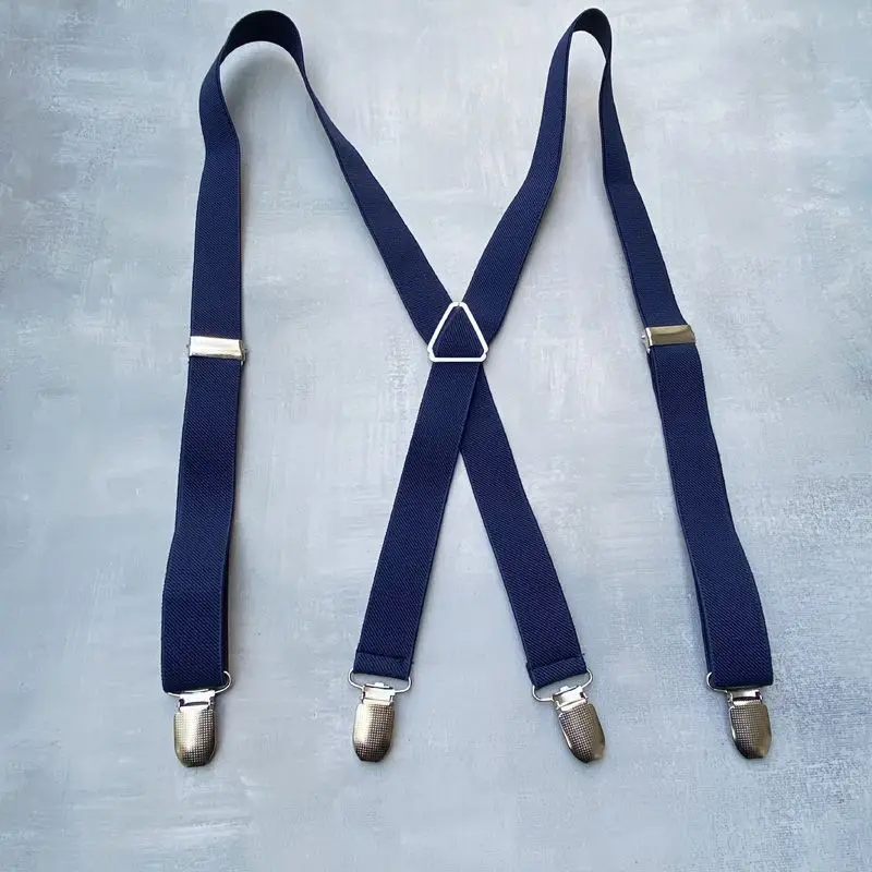 4 Clips Strap Suspender Clips Trouser Braces Adjustable Pants Straps Holders Universal Jean Suspender Clips Fashion Accessory