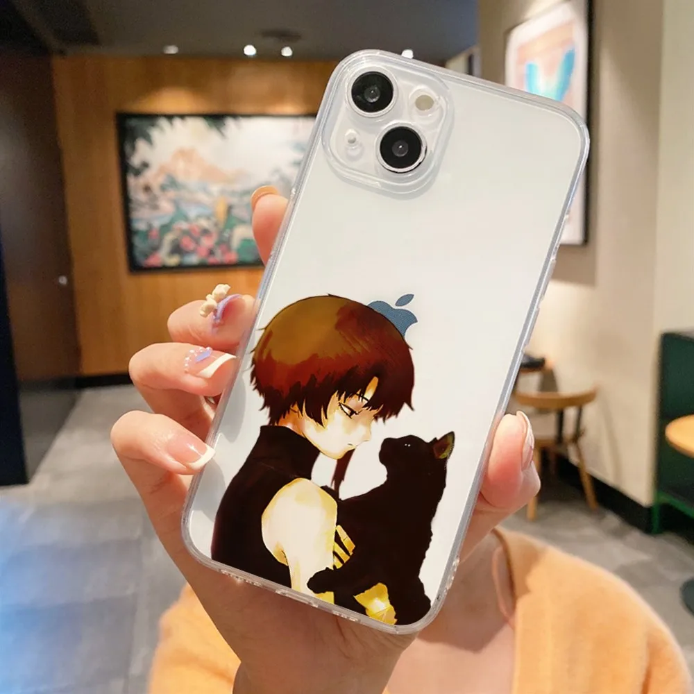 Serial Experiments L-Lain Phone Case For Iphone 15 11 13 14 Pro Max 7 8 Plus X Xr Xs Max Se2020 12mini Transparent Cover