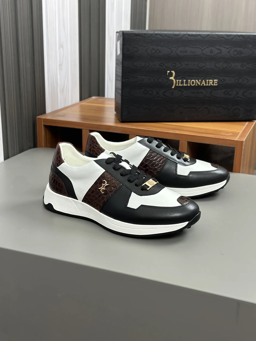 2024 New BILLIONAIRE Shoes Calf leather stitching leather Sports comfort high quality outdoors Men‘s European big size 38-44