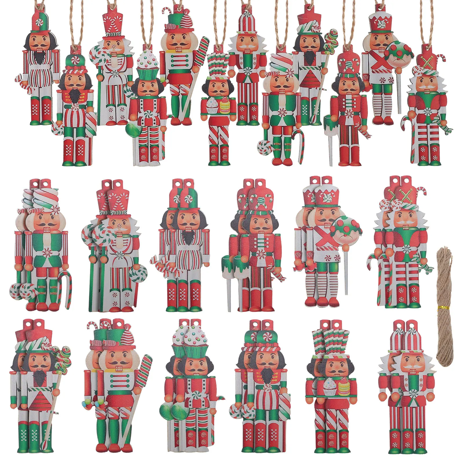 

36 Pcs Hanging Decor Nutcracker naments Nutcracker naments For Christmas Tree Christmas Tree Home Holiday Lightweight