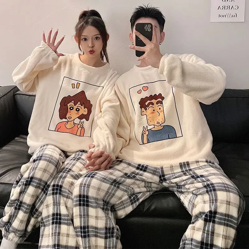 Kawaii Crayon Shin-Chan Couple - Winter Clothing Japan reseña y precio