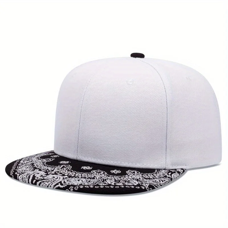 

Flat/Bent Brim Cashew Flower Print Baseball Cap Adjustable Sun Protection Snapback For Women Men Sports Hiking Hip-Hop Dad Hat